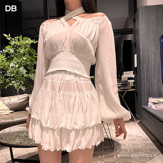 Bloom Strap Tie Puff (Blouse)