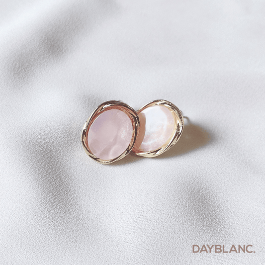 Rose Quartz Plate 로즈쿼츠 플레이트 (Earring) - DAYBLANC