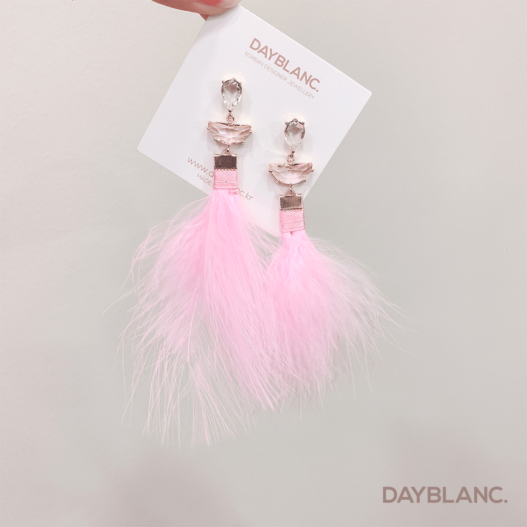 Pink Feather 분홍 깃털 (Premium Earring) - DAYBLANC