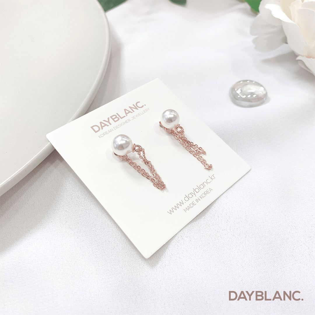 Pearly Chain (Premium | Earring) - DAYBLANC