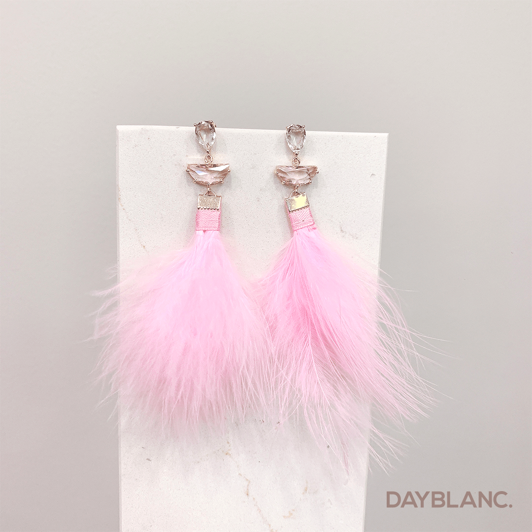 Pink Feather 분홍 깃털 (Premium Earring) - DAYBLANC