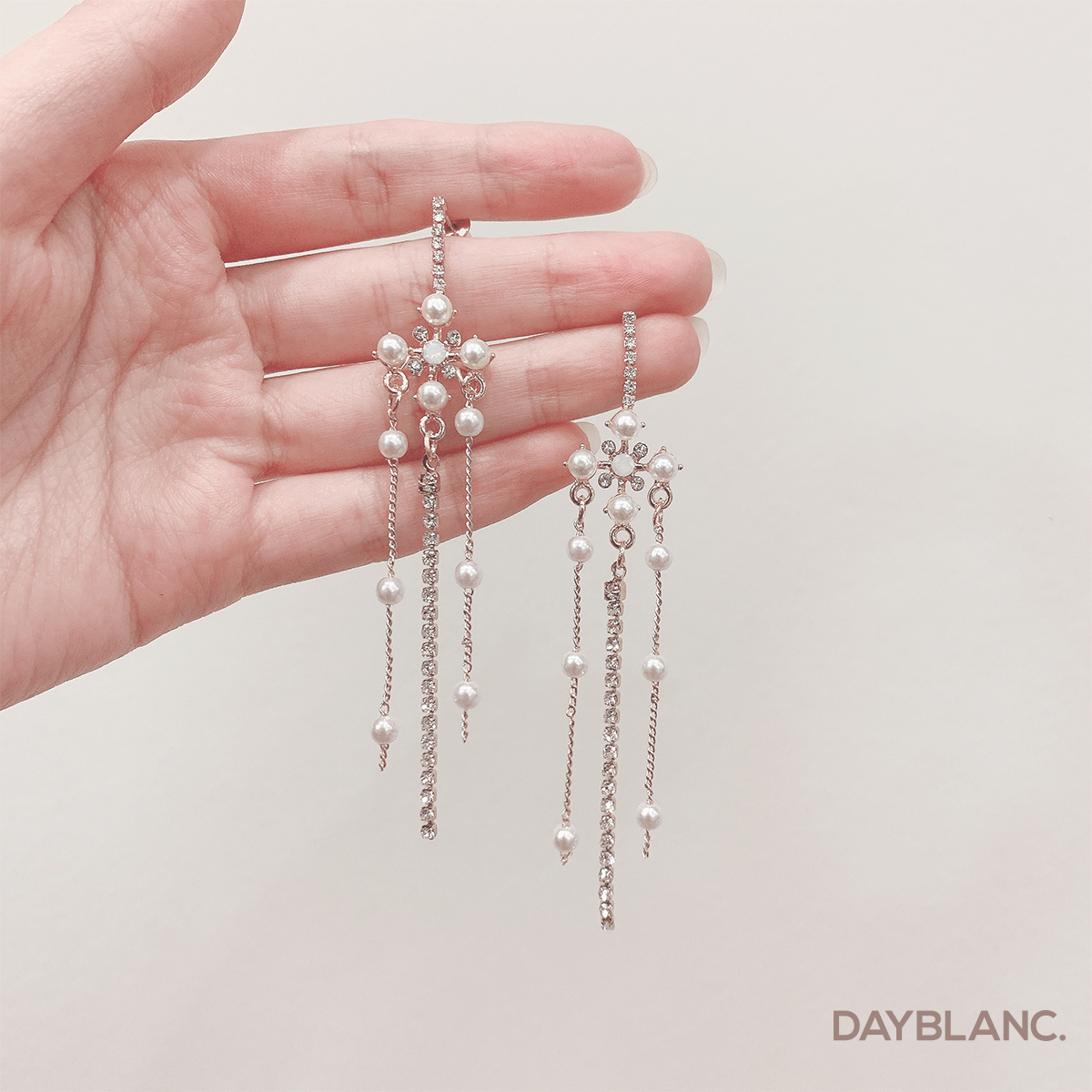 Korean designer earrings in Singapore Blanc Orchid