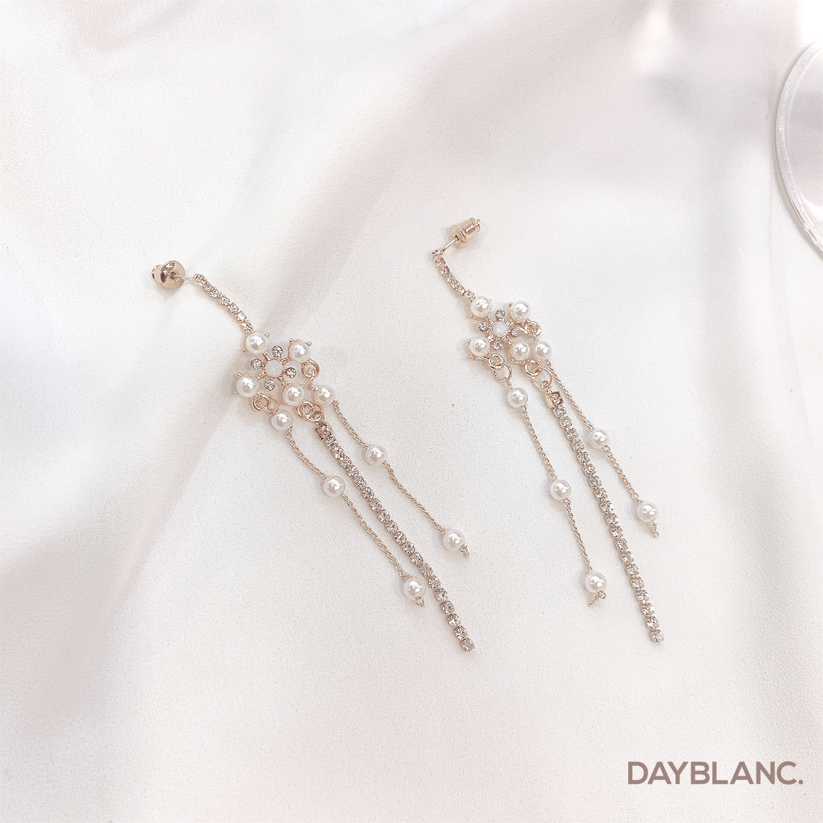 Korean designer earrings in Singapore Blanc Orchid