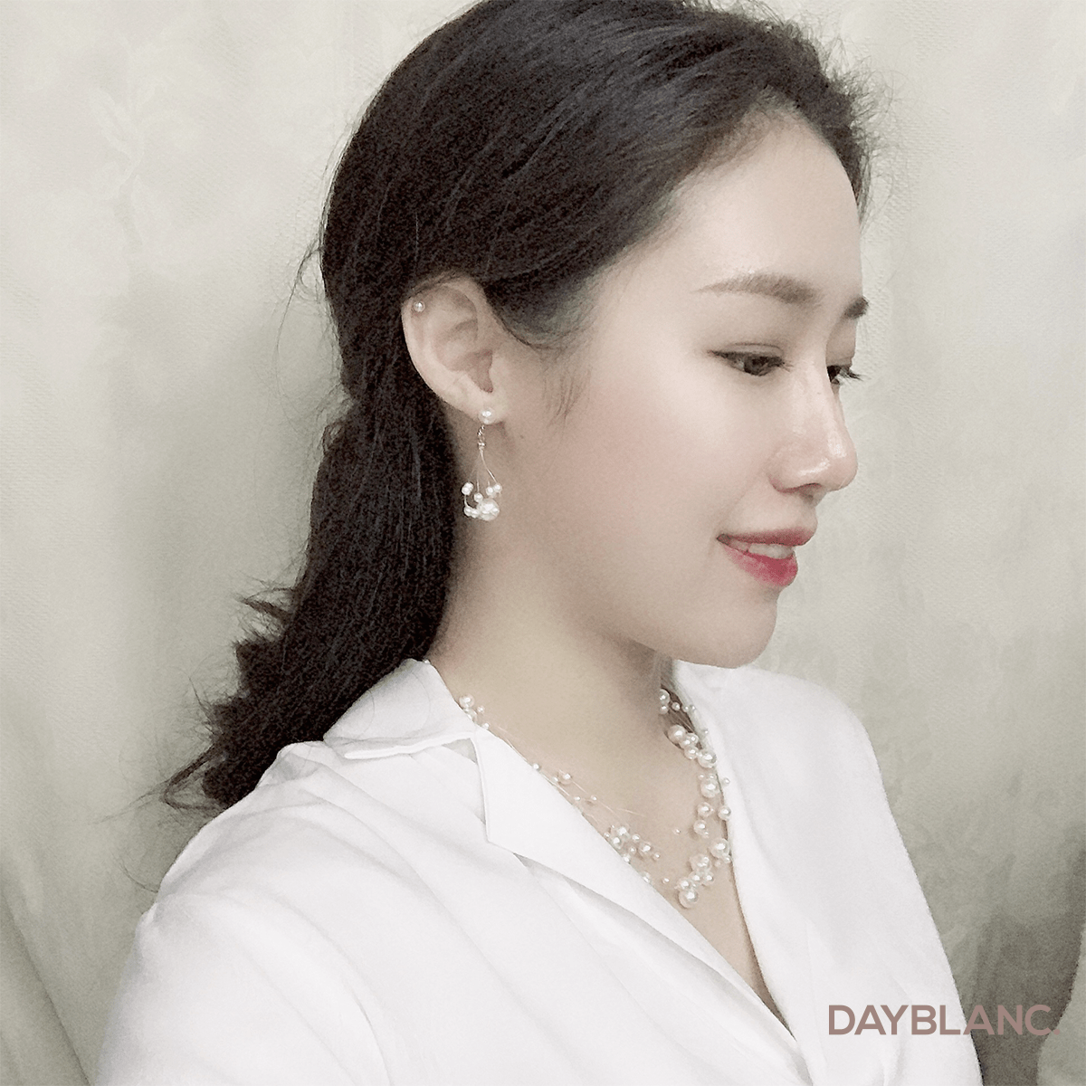 Misty Pearl Set 미스티 펄 세트 (Earring + Necklace Set) - DAYBLANC